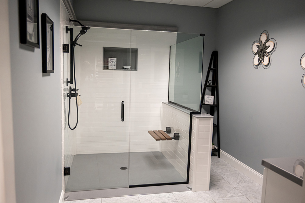 frameless shower door installation in Brownsburg, IN